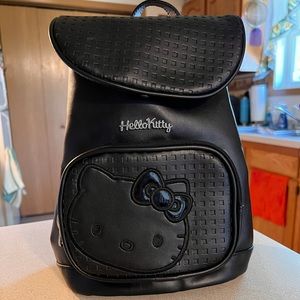 NEW! Hello Kitty Backpack/Purse/Bag Black Snap Closure NWT!